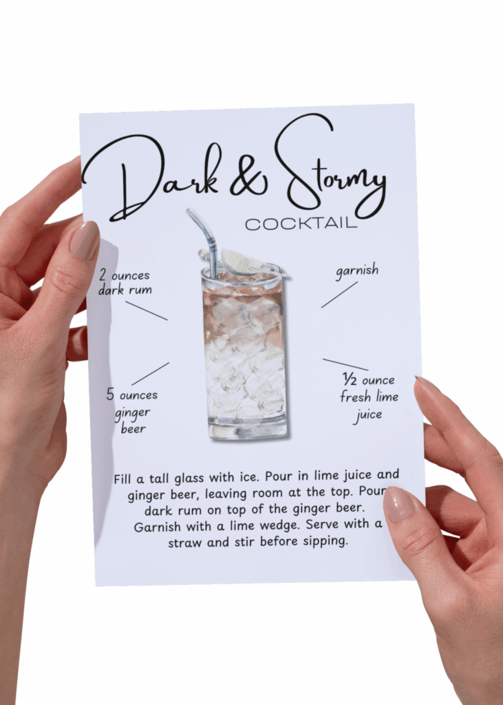 Dark and Stormy Cocktail Dark and Stormy Cocktail